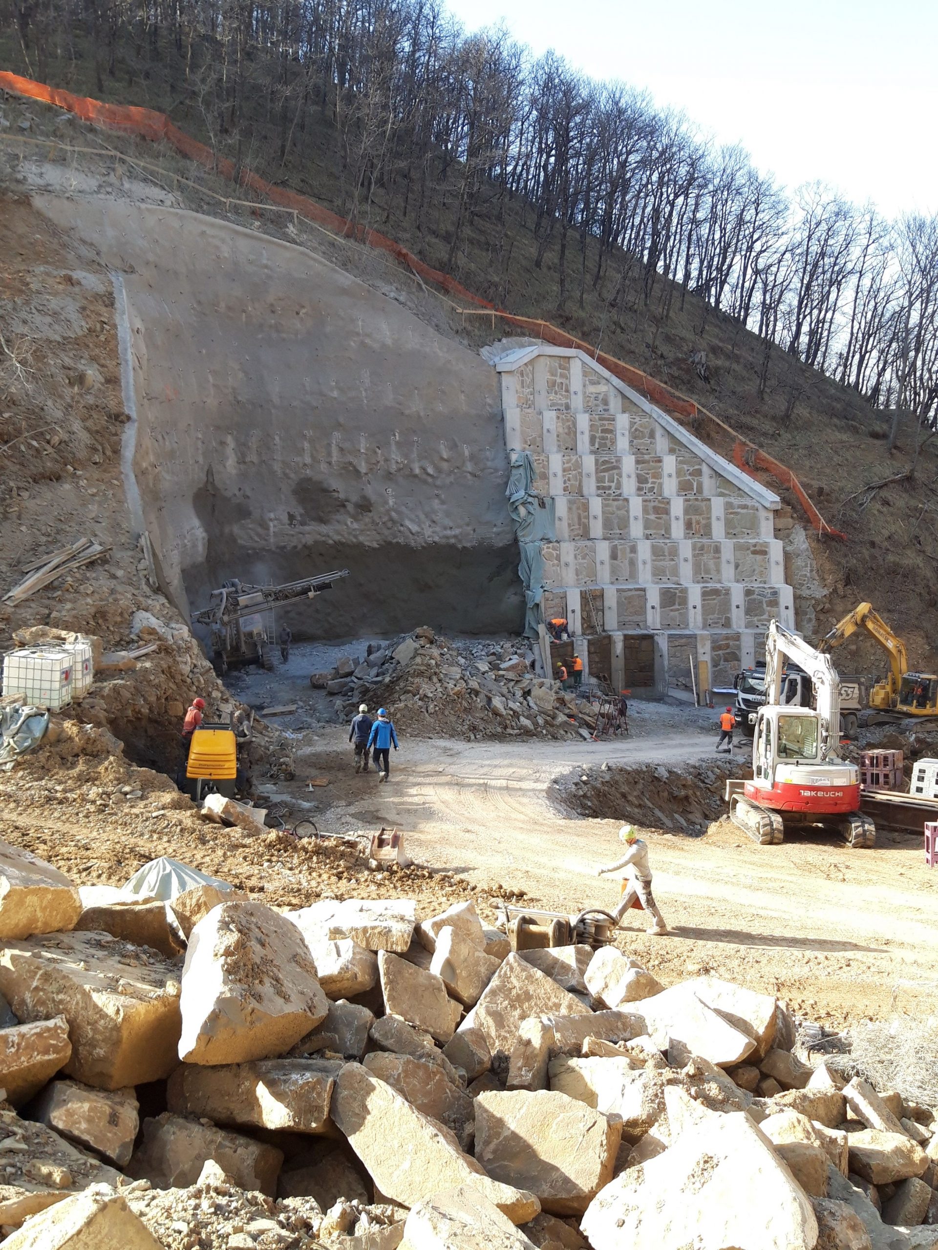 Construction site with heavy machinery